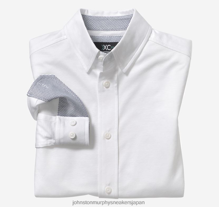 衣服 jp Johnston & Murphy 男の子 ボーイズ XC フレックス ストレッチ 長袖シャツ 白い固体 2204601384