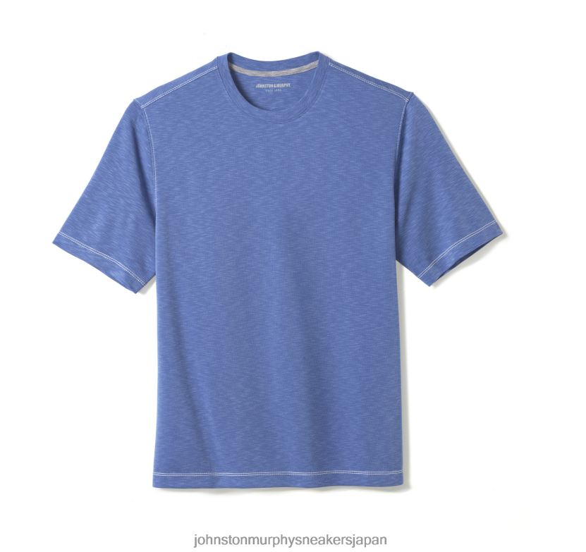 衣服 jp Johnston & Murphy 男性 ヴィンテージスラブクルーネックTシャツ ロイヤルブルー 220460575