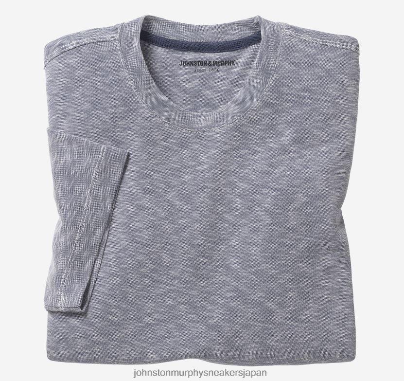 衣服 jp Johnston & Murphy 男性 ヴィンテージスラブクルーネックTシャツ インジゴ 220460748
