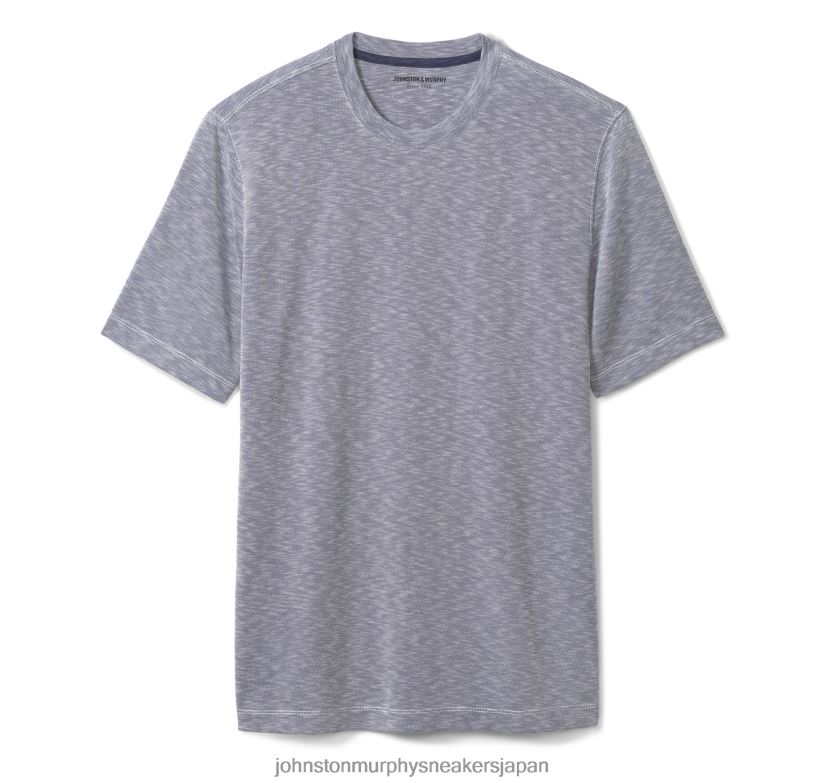 衣服 jp Johnston & Murphy 男性 ヴィンテージスラブクルーネックTシャツ インジゴ 220460748