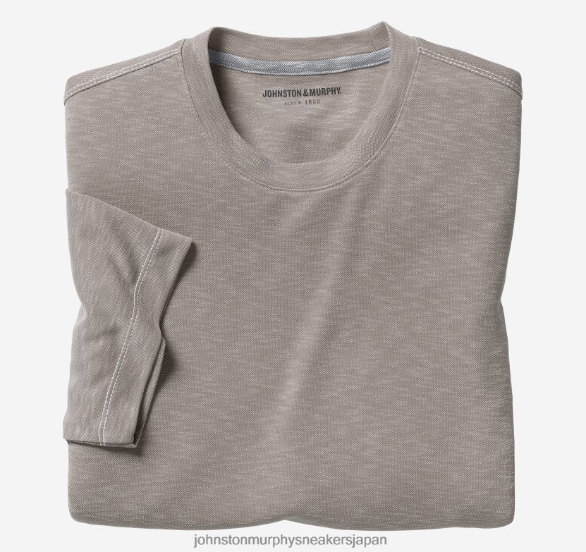 衣服 jp Johnston & Murphy 男性 ヴィンテージスラブクルーネックTシャツ 砂 220460749