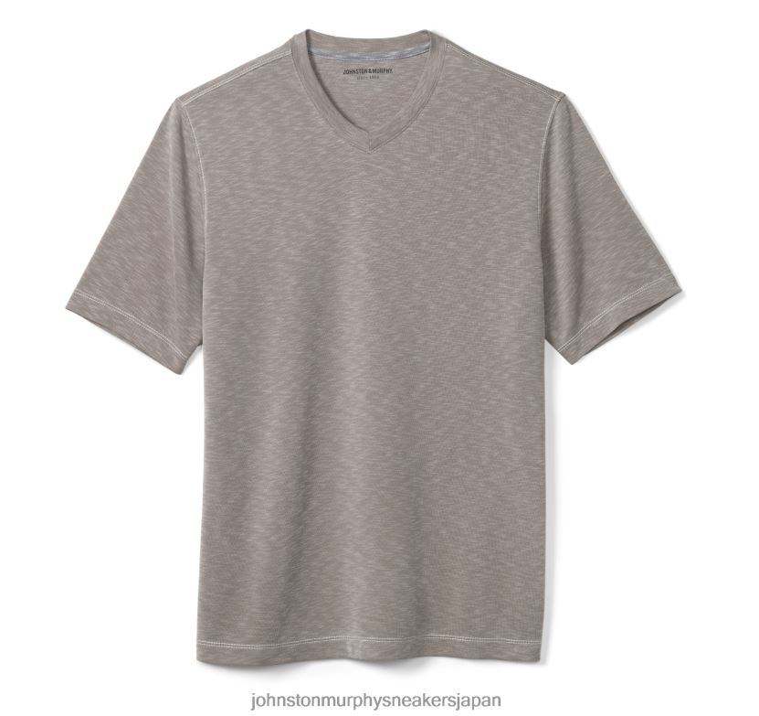 衣服 jp Johnston & Murphy 男性 ヴィンテージスラブVネックTシャツ 砂 220460628