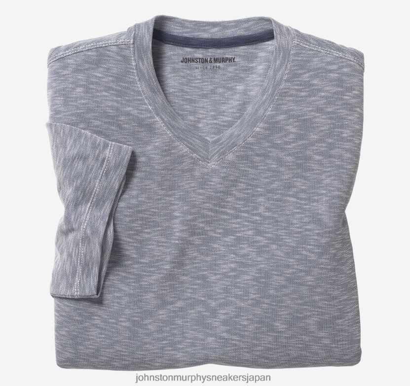 衣服 jp Johnston & Murphy 男性 ヴィンテージスラブVネックTシャツ インジゴ 220460682