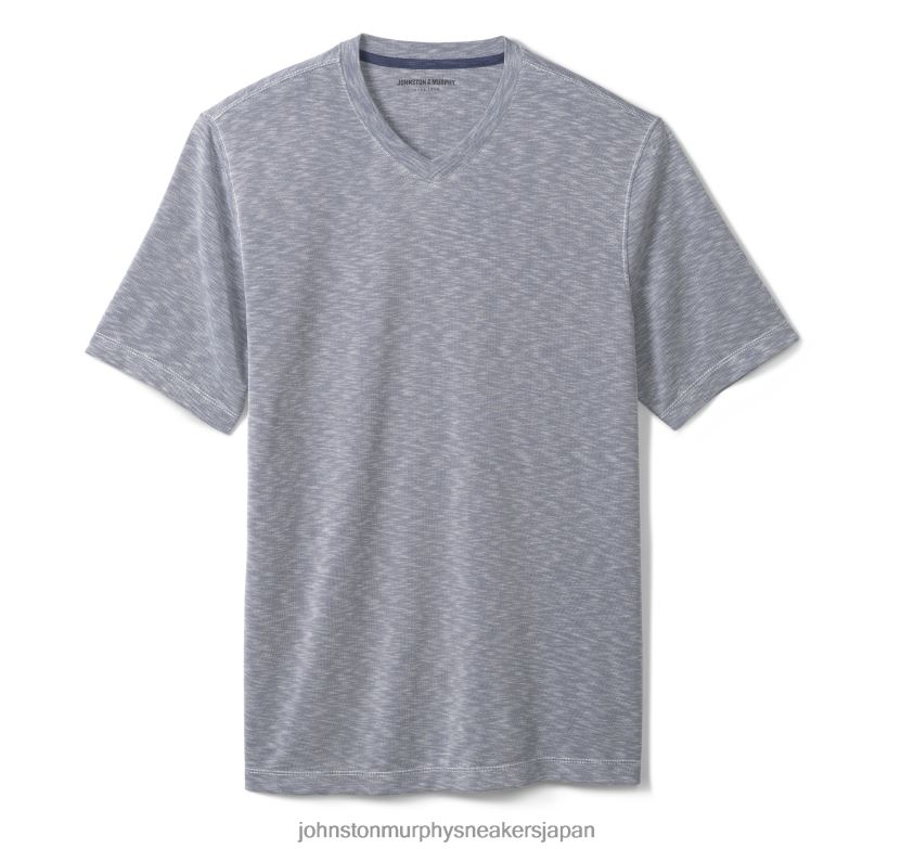 衣服 jp Johnston & Murphy 男性 ヴィンテージスラブVネックTシャツ インジゴ 220460682