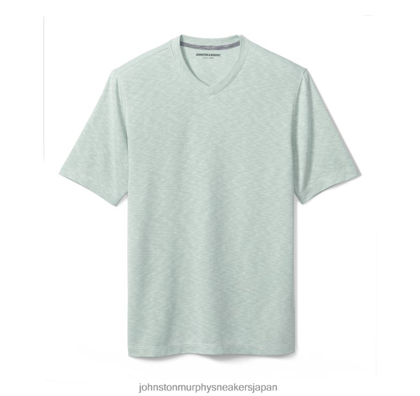 衣服 jp Johnston & Murphy 男性 ヴィンテージスラブVネックTシャツ ミント 220460713